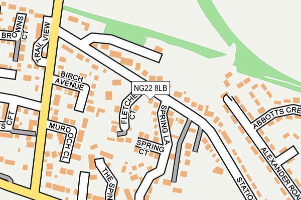 NG22 8LB map - OS OpenMap – Local (Ordnance Survey)