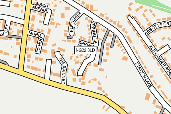 NG22 8LD map - OS OpenMap – Local (Ordnance Survey)
