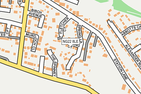 NG22 8LE map - OS OpenMap – Local (Ordnance Survey)