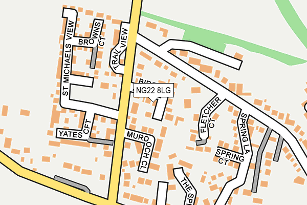 NG22 8LG map - OS OpenMap – Local (Ordnance Survey)