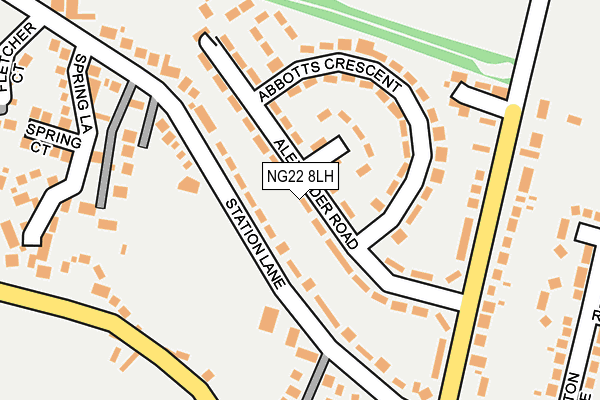 NG22 8LH map - OS OpenMap – Local (Ordnance Survey)