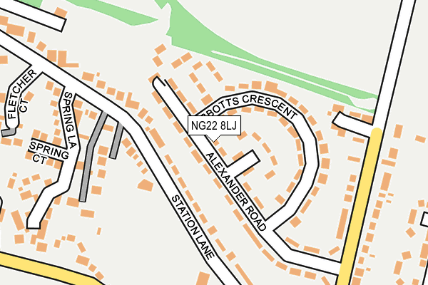 NG22 8LJ map - OS OpenMap – Local (Ordnance Survey)