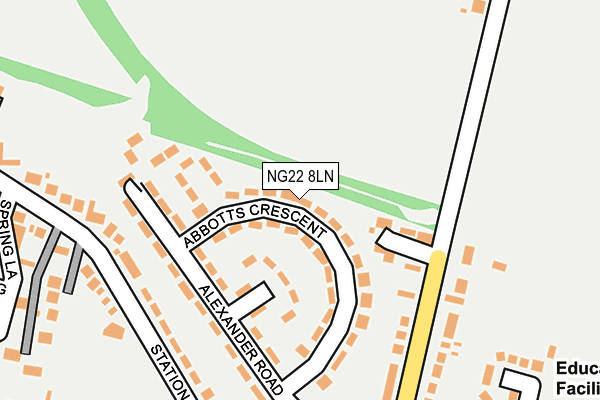 NG22 8LN map - OS OpenMap – Local (Ordnance Survey)
