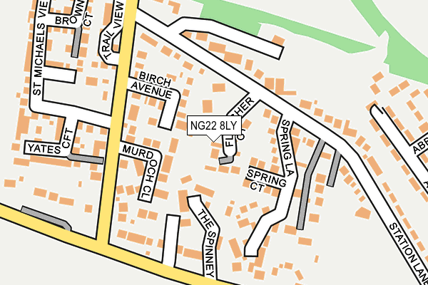 NG22 8LY map - OS OpenMap – Local (Ordnance Survey)