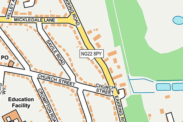 NG22 8PY map - OS OpenMap – Local (Ordnance Survey)