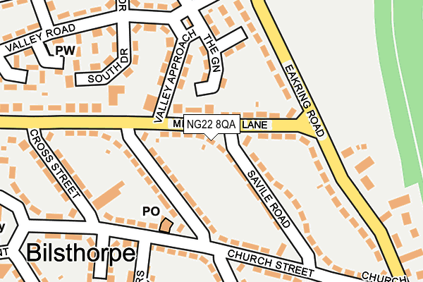 NG22 8QA map - OS OpenMap – Local (Ordnance Survey)