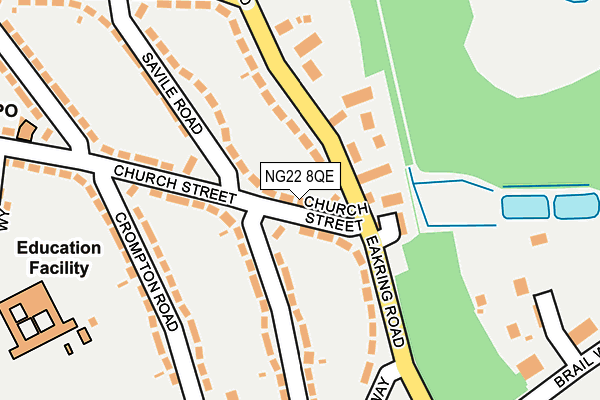 NG22 8QE map - OS OpenMap – Local (Ordnance Survey)