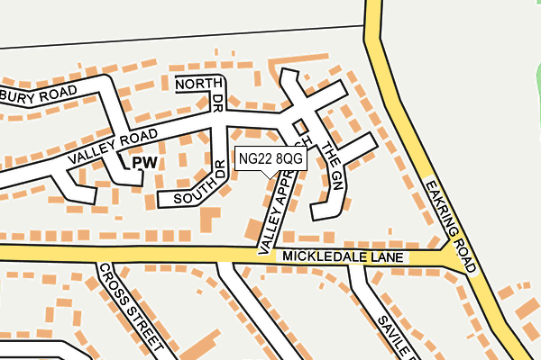 NG22 8QG map - OS OpenMap – Local (Ordnance Survey)