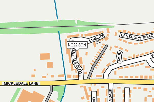 NG22 8QN map - OS OpenMap – Local (Ordnance Survey)