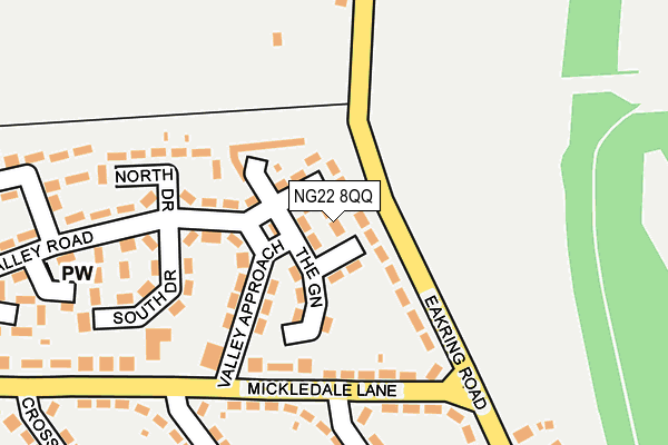 NG22 8QQ map - OS OpenMap – Local (Ordnance Survey)
