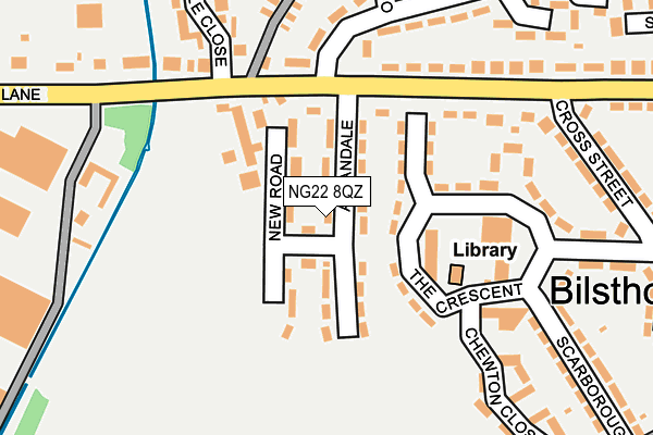 NG22 8QZ map - OS OpenMap – Local (Ordnance Survey)