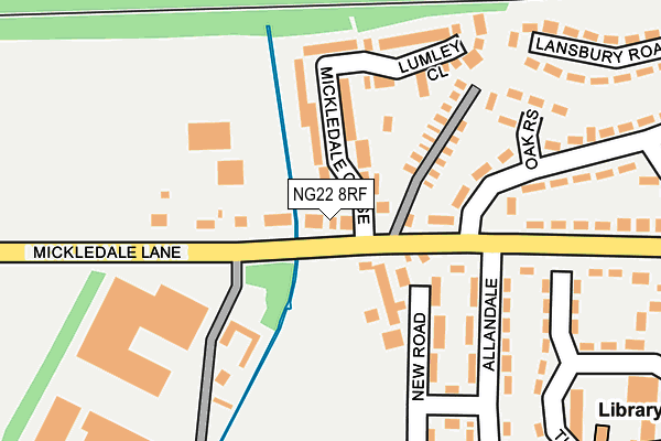 NG22 8RF map - OS OpenMap – Local (Ordnance Survey)