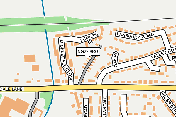NG22 8RG map - OS OpenMap – Local (Ordnance Survey)