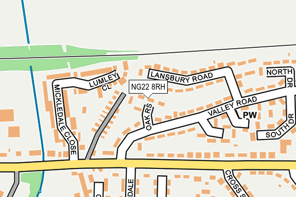 NG22 8RH map - OS OpenMap – Local (Ordnance Survey)