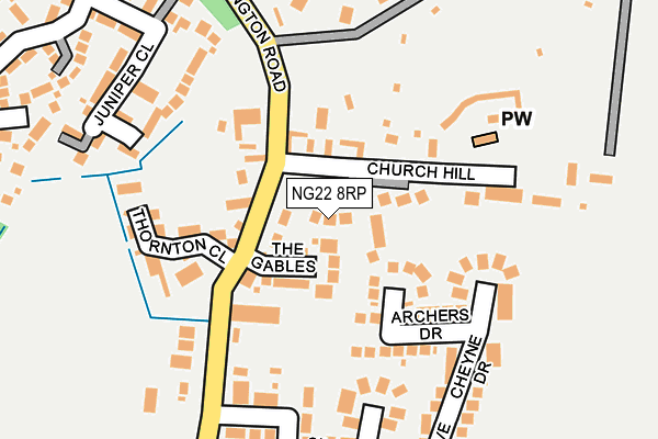 NG22 8RP map - OS OpenMap – Local (Ordnance Survey)