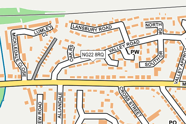 NG22 8RQ map - OS OpenMap – Local (Ordnance Survey)