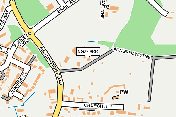 NG22 8RR map - OS OpenMap – Local (Ordnance Survey)