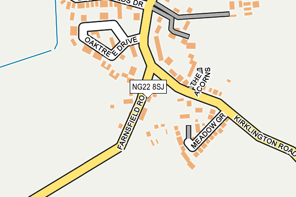 NG22 8SJ map - OS OpenMap – Local (Ordnance Survey)