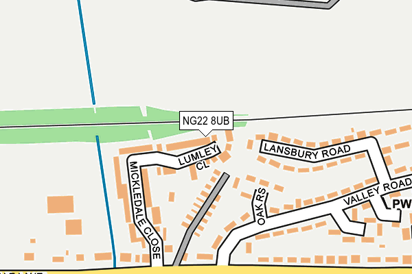 NG22 8UB map - OS OpenMap – Local (Ordnance Survey)