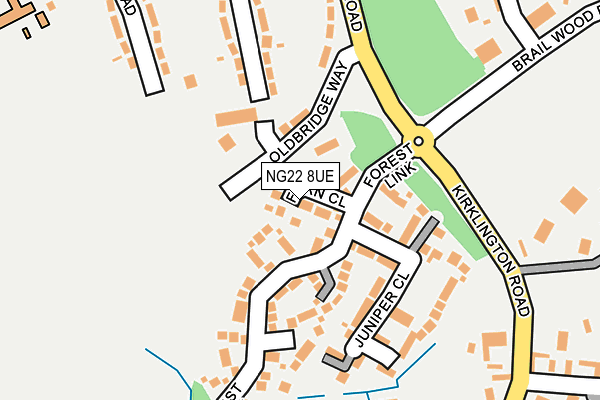 NG22 8UE map - OS OpenMap – Local (Ordnance Survey)