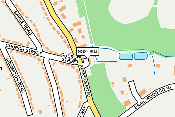 NG22 8UJ map - OS OpenMap – Local (Ordnance Survey)