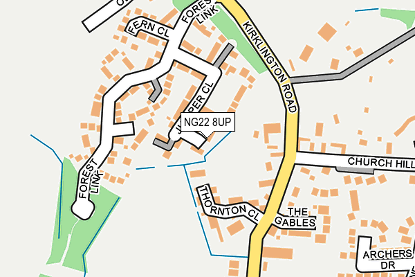 NG22 8UP map - OS OpenMap – Local (Ordnance Survey)