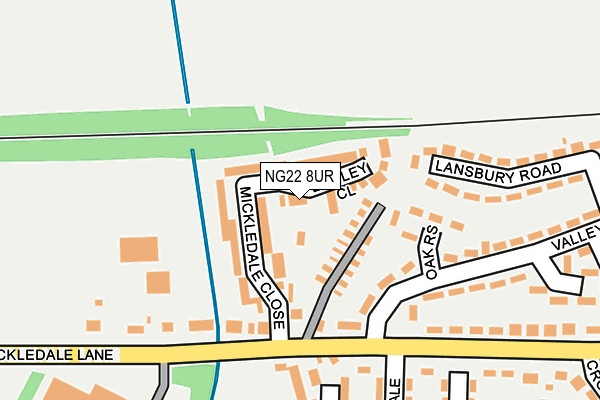 NG22 8UR map - OS OpenMap – Local (Ordnance Survey)