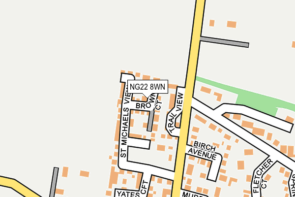 NG22 8WN map - OS OpenMap – Local (Ordnance Survey)