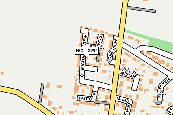 NG22 8WP map - OS OpenMap – Local (Ordnance Survey)