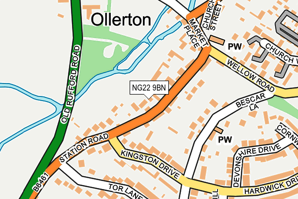 NG22 9BN map - OS OpenMap – Local (Ordnance Survey)