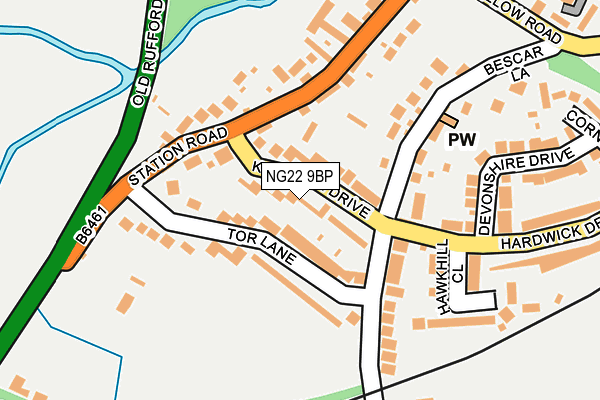 NG22 9BP map - OS OpenMap – Local (Ordnance Survey)