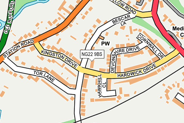 NG22 9BS map - OS OpenMap – Local (Ordnance Survey)