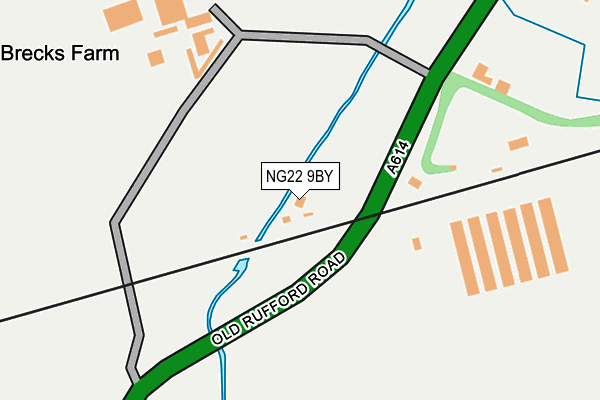 NG22 9BY map - OS OpenMap – Local (Ordnance Survey)