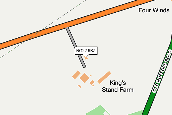 NG22 9BZ map - OS OpenMap – Local (Ordnance Survey)
