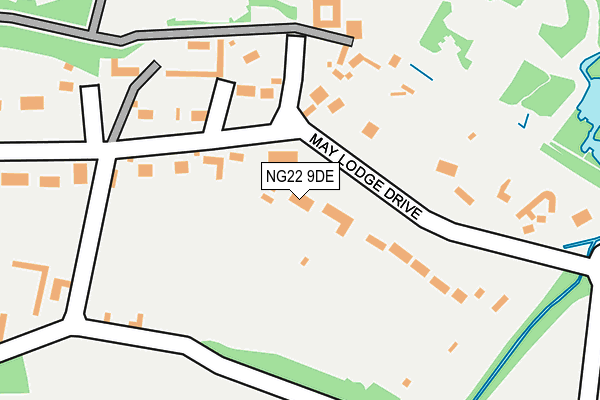 NG22 9DE map - OS OpenMap – Local (Ordnance Survey)