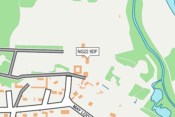 NG22 9DF map - OS OpenMap – Local (Ordnance Survey)