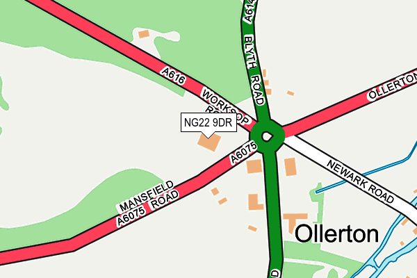 NG22 9DR map - OS OpenMap – Local (Ordnance Survey)
