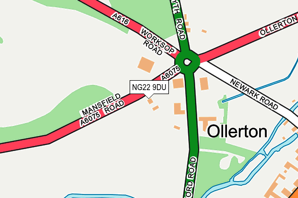 NG22 9DU map - OS OpenMap – Local (Ordnance Survey)