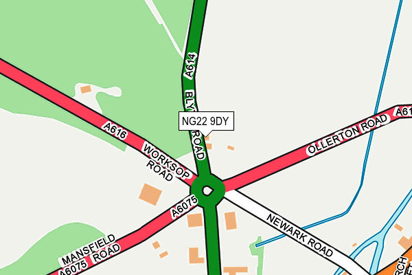 NG22 9DY map - OS OpenMap – Local (Ordnance Survey)