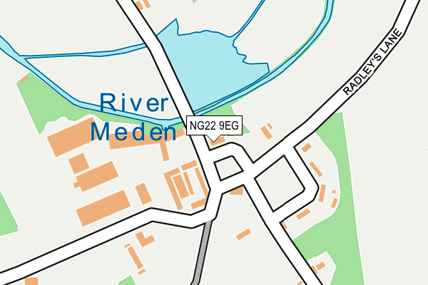 NG22 9EG map - OS OpenMap – Local (Ordnance Survey)
