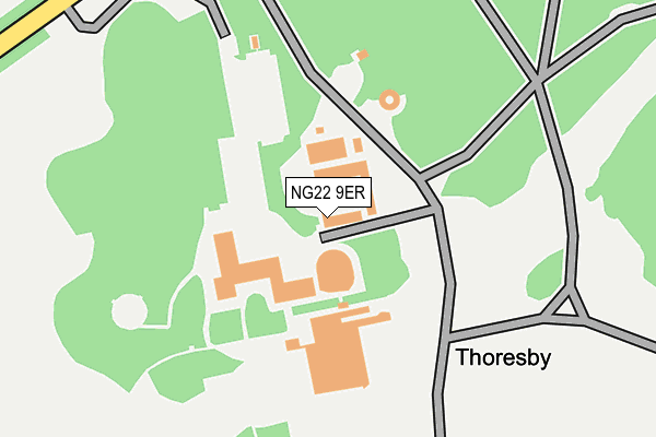 NG22 9ER map - OS OpenMap – Local (Ordnance Survey)