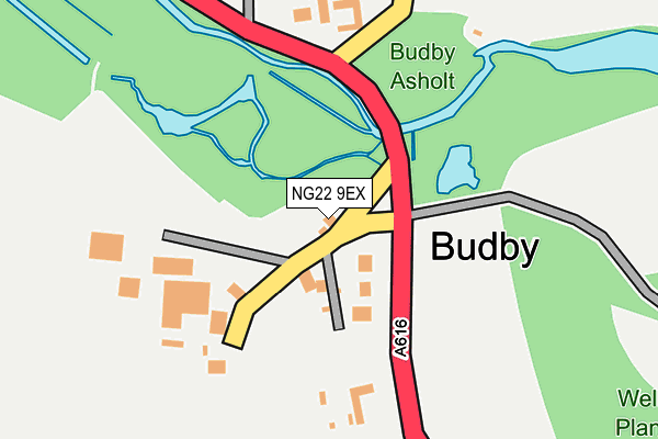 NG22 9EX map - OS OpenMap – Local (Ordnance Survey)