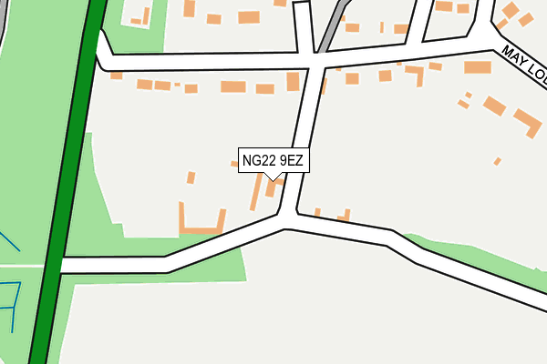 NG22 9EZ map - OS OpenMap – Local (Ordnance Survey)