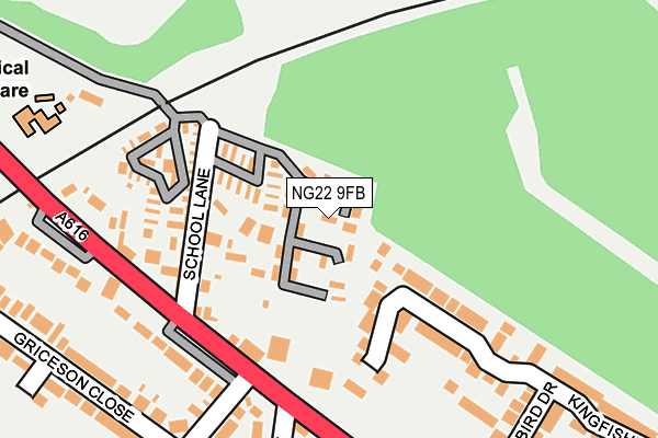 NG22 9FB map - OS OpenMap – Local (Ordnance Survey)