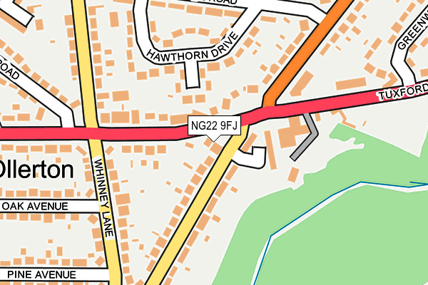NG22 9FJ map - OS OpenMap – Local (Ordnance Survey)