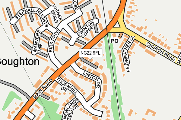 NG22 9FL map - OS OpenMap – Local (Ordnance Survey)