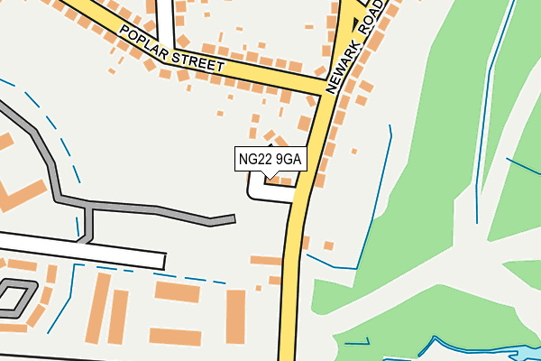NG22 9GA map - OS OpenMap – Local (Ordnance Survey)