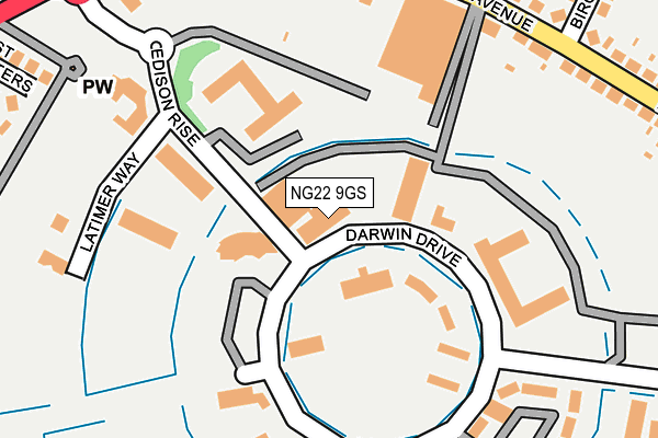 NG22 9GS map - OS OpenMap – Local (Ordnance Survey)
