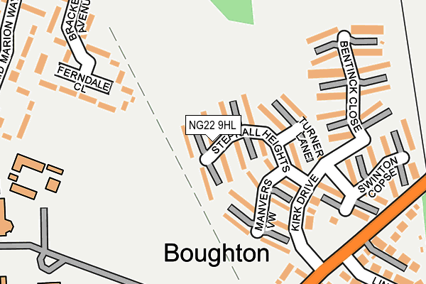 NG22 9HL map - OS OpenMap – Local (Ordnance Survey)