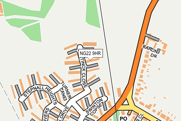 NG22 9HR map - OS OpenMap – Local (Ordnance Survey)